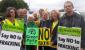 Andy Hunter-Rossall, Natalie Bennett and others at Anti-Fracking Demo in Blackpool